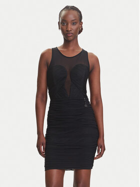 Fracomina Fracomina Koktejlové šaty FQ23WD1005W52901 Černá Slim Fit