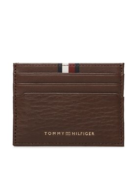 Tommy Hilfiger Tommy Hilfiger Etui na karty kredytowe Th Prem Lea Cc Holder AM0AM11267 Brązowy