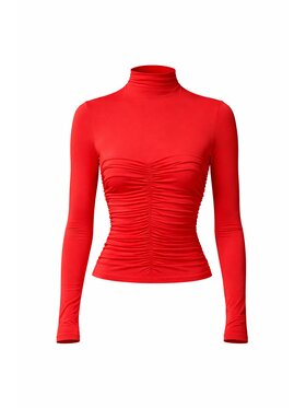 La Mania La Mania Bluzka SOLLA Czerwony Basic Fit