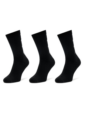 Kappa Kappa Lot de 3 paires de chaussettes hautes unisexe 710069 Noir