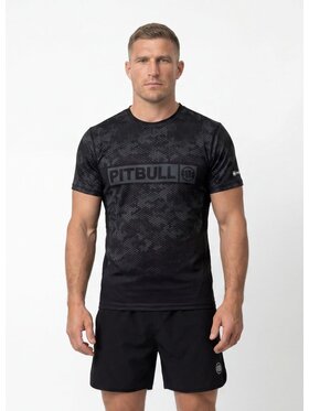 PITBULL PITBULL Koszulka techniczna HEX CAMO HILLTOP Zielony Regular Fit