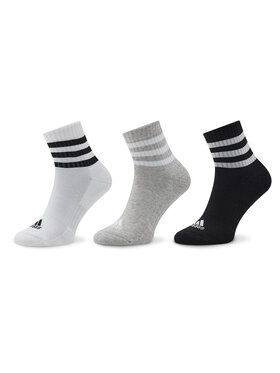 adidas adidas Skarpety krótkie 3-Stripes Cushioned Sportswear Mid-Cut Socks 3 Pairs IC1318 Szary