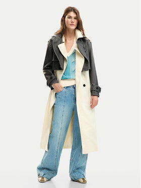 Desigual Desigual Καπαρτίνα Duolo 26SWEW34 Εκρού Regular Fit