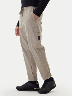 BOSS BOSS Riidest püksid T_Urbanex-Cargolight 50508339 Roheline Tapered Fit