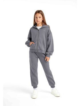 MINOTI MINOTI Spodnie dresowe 16fleece 27 Szary Regular Fit