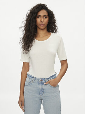 Lee Lee Póló Elbow 112350601 Ekru Slim Fit
