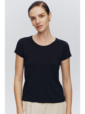 Elementy Elementy T-Shirt AW22-TENTSHIRT-L-BLACK Czarny Regular Fit