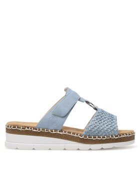 Rieker Rieker Чехли V1243-10 Светлосиньо