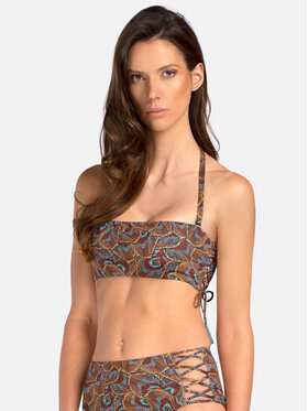 Miss Lou Miss Lou Bikini pezzo sopra G-BR2-BR Marrone