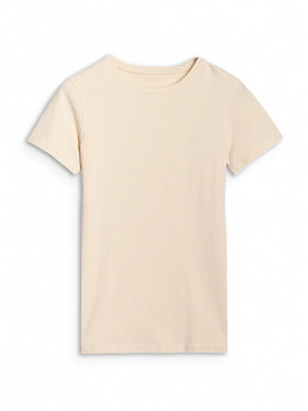 4F 4F T-Shirt NOS Beżowy Slim Fit