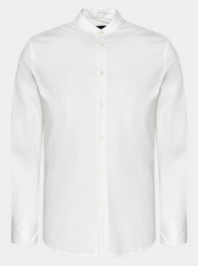 Sisley Sisley Πουκάμισο 5CNXSQ032 Λευκό Slim Fit