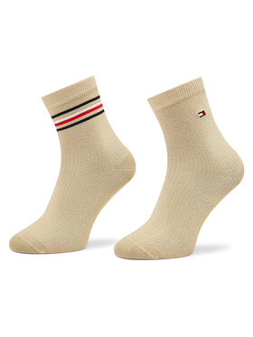Tommy Hilfiger Tommy Hilfiger 2 sieviešu augsto zeķu pāru komplekts 701223809 Bēšs