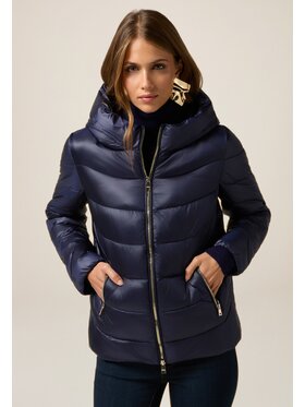 Oltre Oltre Kurtka puchowa F617R001433N034 Niebieski Baggy Fit