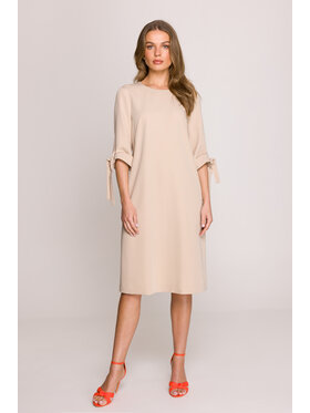 Stylove Stylove Sukienka wieczorowa S393 Beżowy Premium Fit