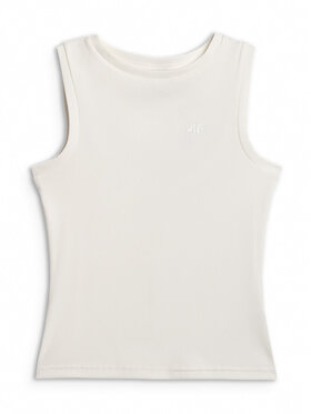 4F 4F Tank top ESSENTIAL 3 Biały Slim Fit