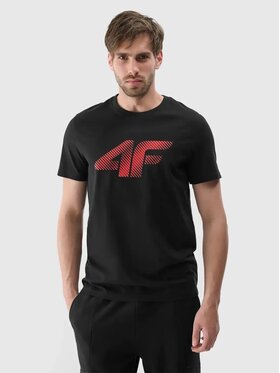 4F 4F Tričko 4FWMM00TTSHM2257-020S Čierna Regular Fit