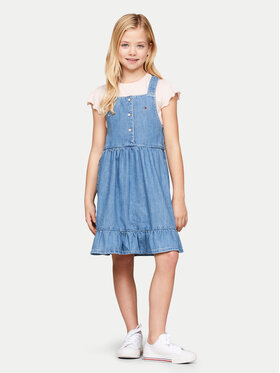Tommy Hilfiger Tommy Hilfiger Rochie de blugi Summery KG0KG07928 Albastru Regular Fit