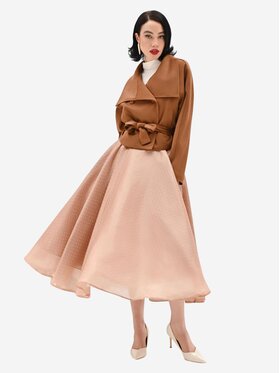 Rinascimento Rinascimento Gonna midi Gonna con strass Beige Regular Fit