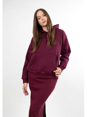 DKaren Sport DKaren Sport Bluza BOseye Bordowy Classic Fit