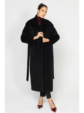 Deni Cler Milano Deni Cler Milano Płaszcz W-DC-8053-D5-A3-90-1 Czarny Regular Fit