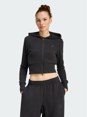 adidas adidas Bluza French Terry Czarny Slim Fit