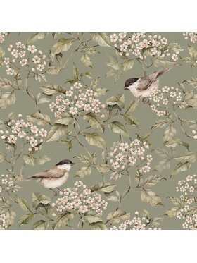 Dekornik Dekornik Tapeta Birds and Green Spring Zielony
