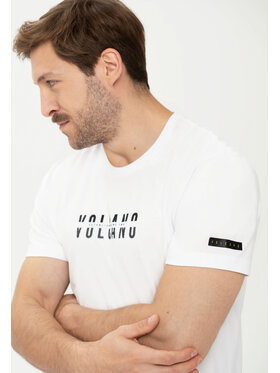 Volcano Volcano T-Shirt T-VOLANS Biały Regular Fit