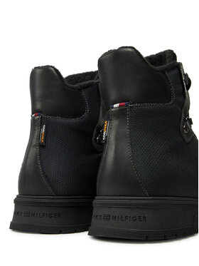 Tommy Hilfiger Gležnjarji Hilfiger Warm Cordura Mix Boot FM0FM05180 Črna