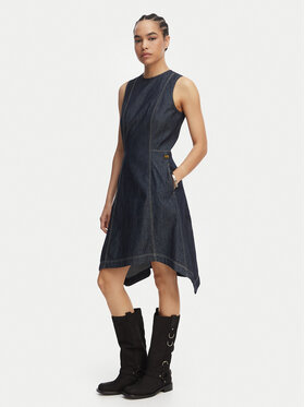 G-Star Raw G-Star Raw Džinsinė suknelė D29077-D539 Tamsiai mėlyna Regular Fit