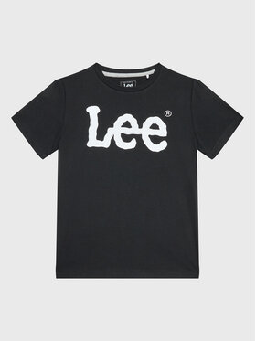Lee Lee T-Shirt Wobbly Graphic LEE0002 Czarny Regular Fit