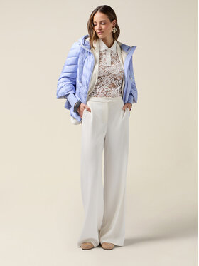 Oltre Oltre Spodnie materiałowe P843J002434N011 Biały Baggy Fit