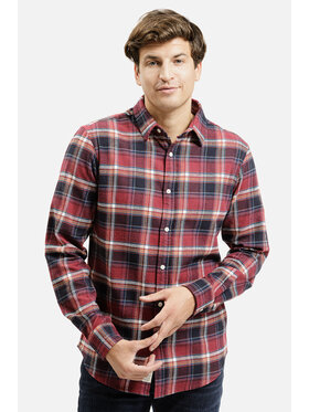 Cross Jeans Cross Jeans Koszula 35618-007 Czerwony Regular Fit