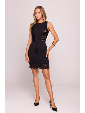 Made of Emotion Made of Emotion Sukienka wieczorowa M864 Czarny Slim Fit