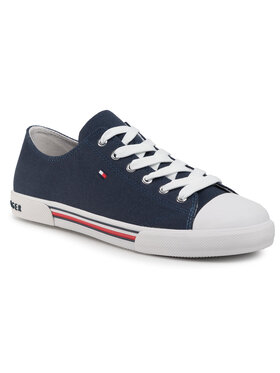 Tommy Hilfiger Tommy Hilfiger Trampki Low Cut Lace-Up Sneaker T3X4-30692-0890 D Granatowy