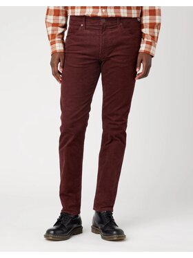 Wrangler Wrangler Spodnie materiałowe GREENSBORO Czerwony Straight Fit