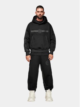 MADE BY SOCIETY MADE BY SOCIETY Spodnie materiałowe LOOSE FIT Pants - P17496 Czarny Basic Fit