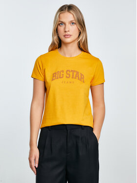 BIG STAR BIG STAR T-Shirt RAMILA Żółty Basic Fit