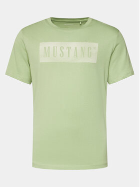 Mustang Mustang T-Shirt Austin 1014937 Zielony Regular Fit