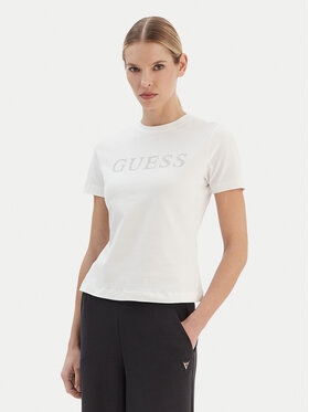 Guess Guess T-Shirt V6RI20 J1314 Biały Regular Fit