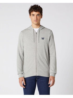 Wrangler Wrangler Bluza SIGN OFF ZUPTHRU Szary Regular Fit