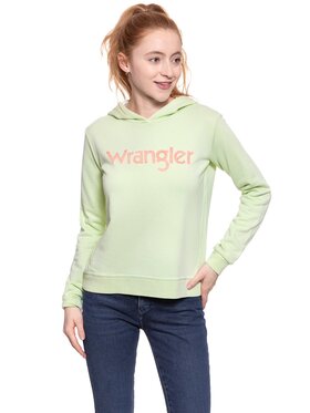 Wrangler Wrangler Bluza RETRO KABEL HDY Zielony Regular Fit