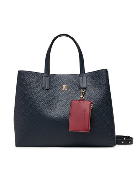 Tommy Hilfiger Tommy Hilfiger Geantă Th Icon Satchel Mono AW0AW18923 Bleumarin