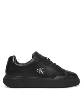 Calvin Klein Calvin Klein Сникърси Chunky Cups Laceup Lth Bt Croc HW0HW03223 Черен