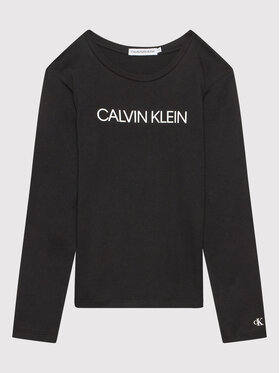 Calvin Klein Jeans Calvin Klein Jeans Bluzka Institutional Logo IG0IG01014 Czarny Slim Fit