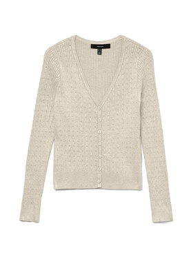 Vero Moda Vero Moda Kardigan Silje 10340553 Beżowy Regular Fit