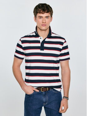 BIG STAR BIG STAR Polo SEULIS Biały Basic Fit