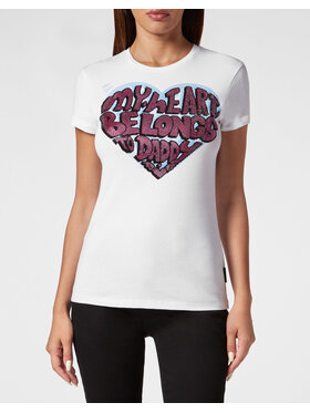 PHILIPP PLEIN PHILIPP PLEIN Tričko 787 Biela Skin Tight Fit