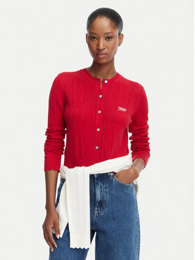 Tommy Jeans Tommy Jeans Pletena jopica Pointelle DW0DW22931 Rdeča Regular Fit