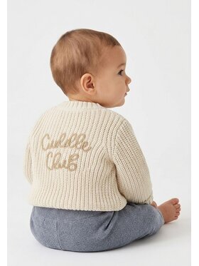 minoti minoti Kardigan 31BABYKNIT3 Kremowy Regular Fit