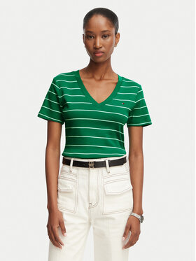 Tommy Hilfiger Tommy Hilfiger T-krekls New Cody WW0WW40584 Zaļš Slim Fit